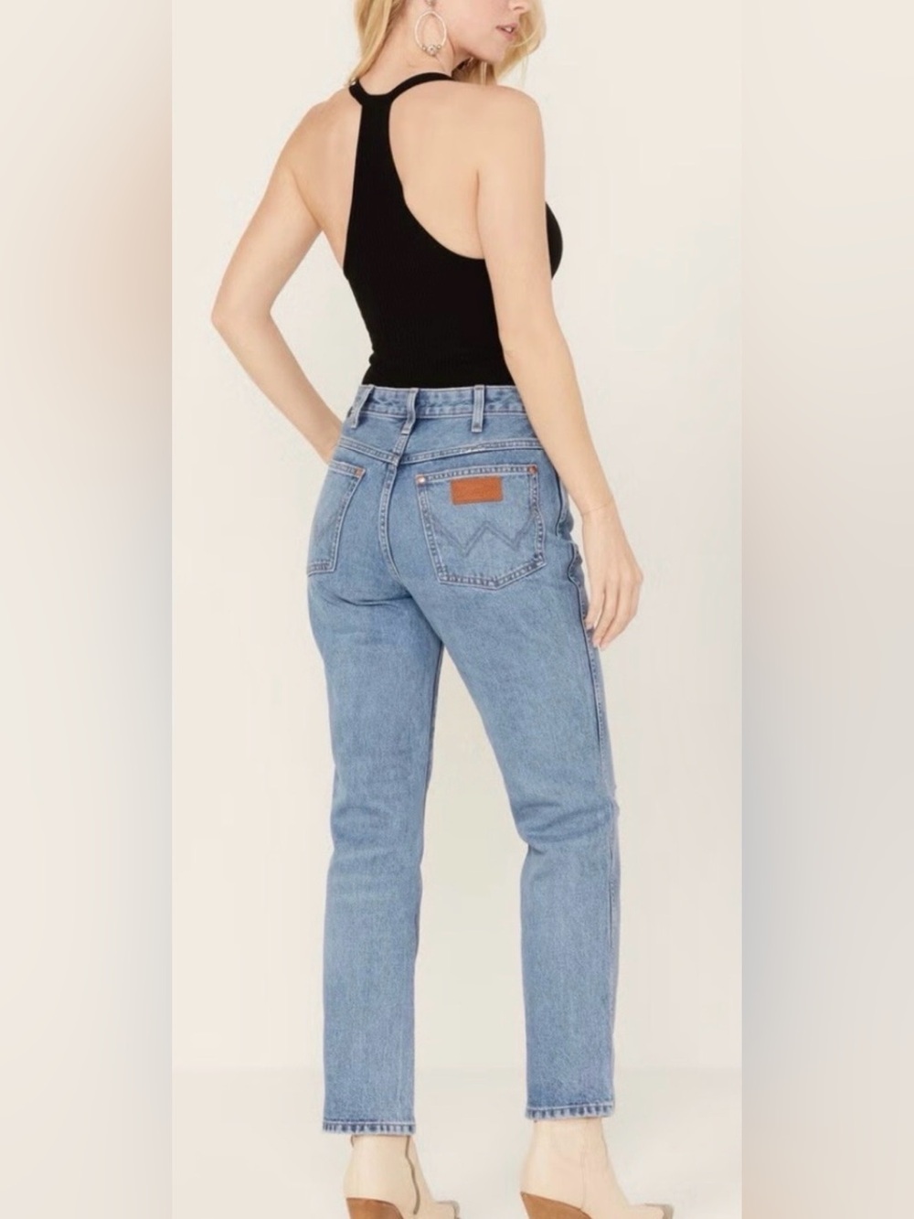 Wrangler Heritage Wild West High Rise Straight Jeans Lived In Size 25